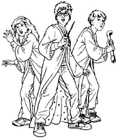 coloriage harry potter et ses amis